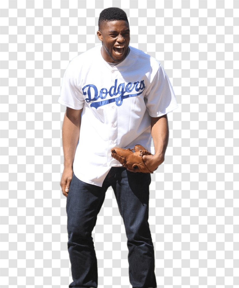 Chadwick Boseman 0 Los Angeles Dodgers Jackie Robinson Jersey - Michael Transparent PNG