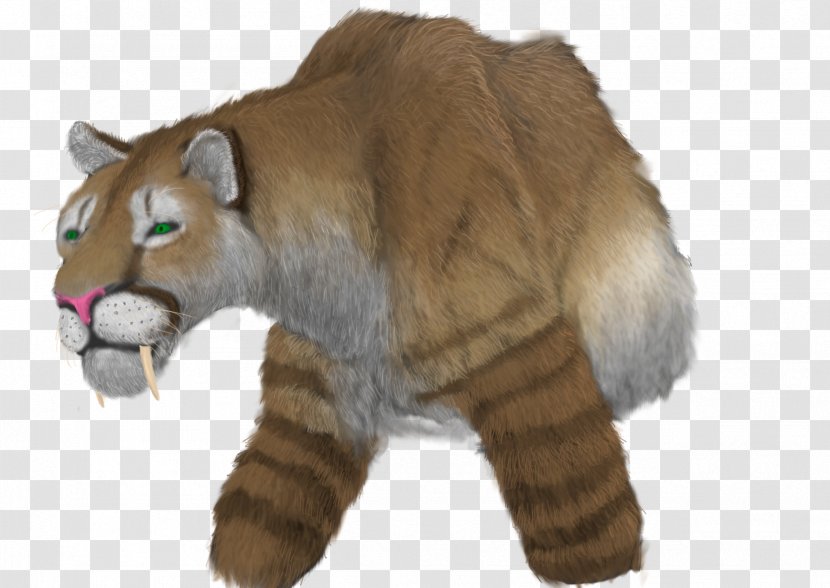 Cougar Panthera Spelaea Smilodon Populator Art Amphimachairodus - Big Cats - Painted Animals Transparent PNG