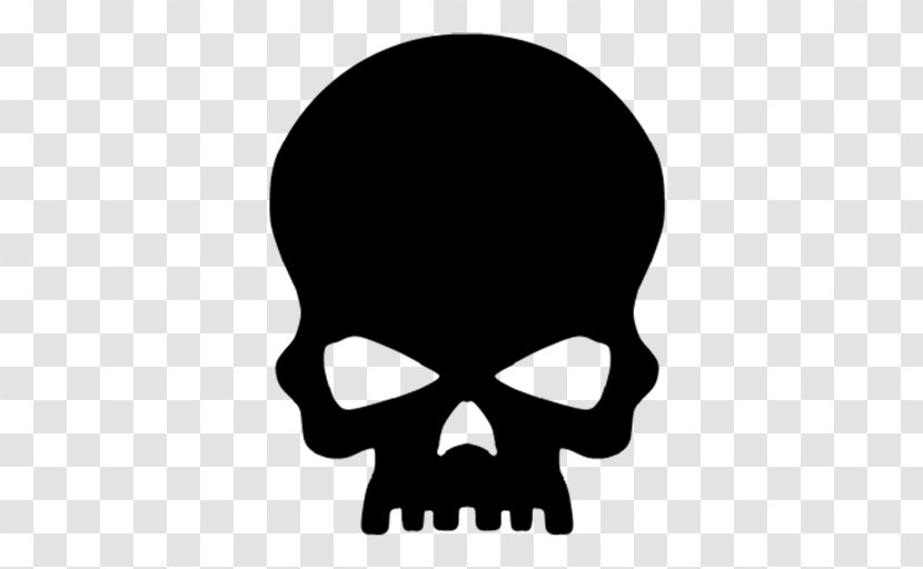 Skull Silhouette - Logo - Head Transparent PNG
