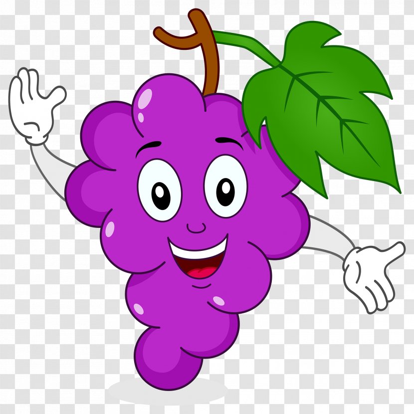 Grapevines Cartoon Juice - Flower - Grape Transparent PNG