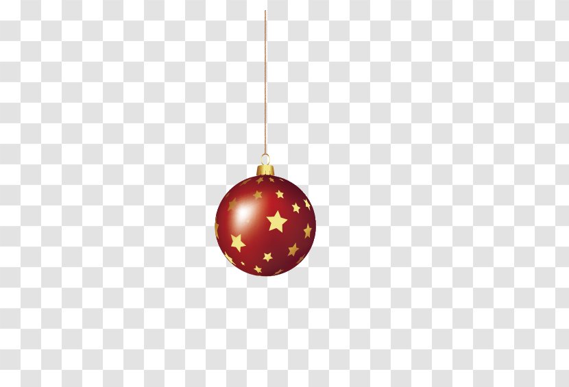 Christmas Ornament Cartoon - Decoration - Red Star Ball Ornaments Transparent PNG