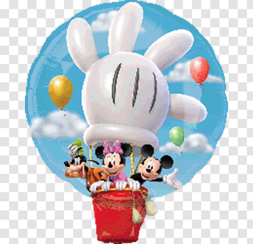 Mickey Mouse Minnie Hot Air Balloon Goofy - Pluto - Coloring Pages Transparent PNG