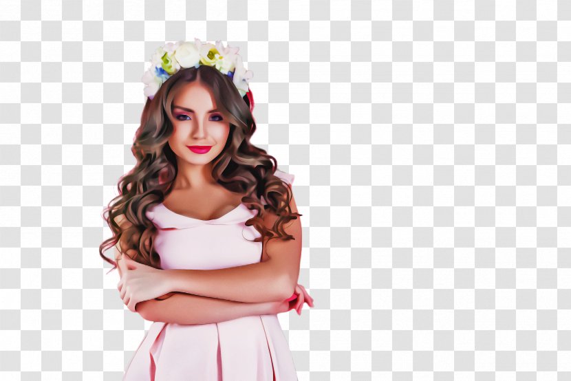 Crown - Brown Hair - Long Transparent PNG