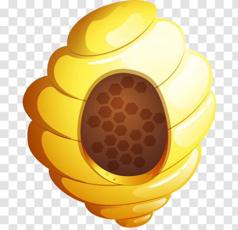 Beehive Honeycomb - Bee - Golden Honey Transparent PNG