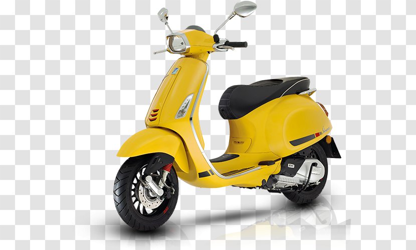 Scooter Vespa GTS Piaggio Sprint - Yellow Transparent PNG