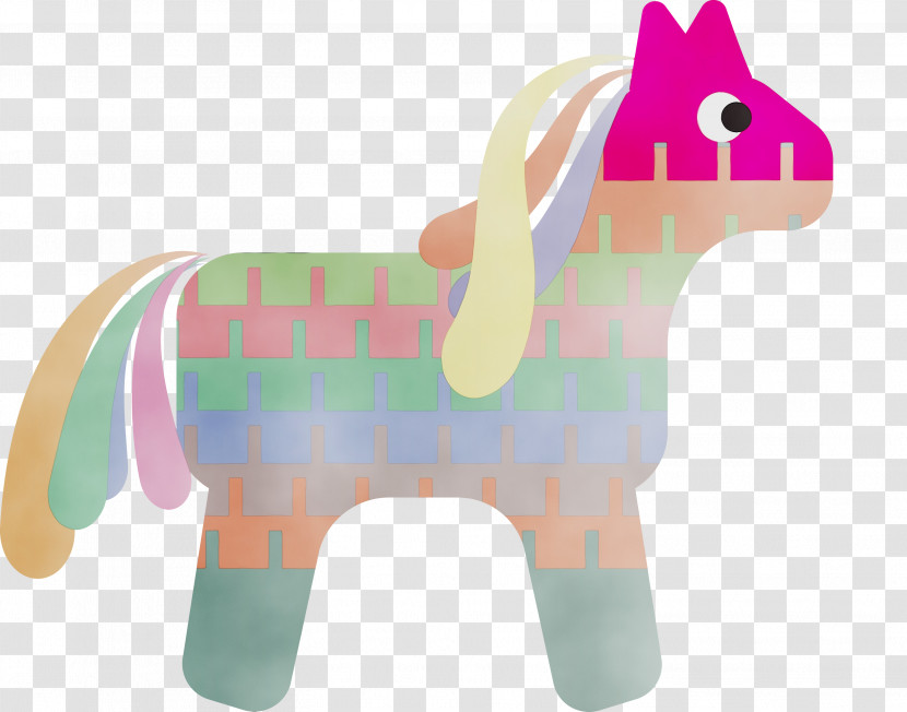 Horse Stuffed Toy Pink M Pattern Science Transparent PNG