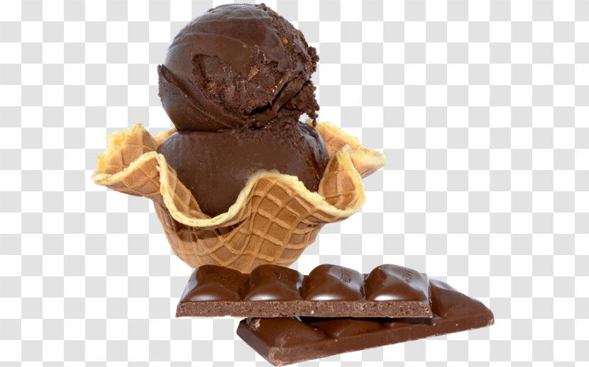 Chocolate Ice Cream Cones Praline Transparent PNG