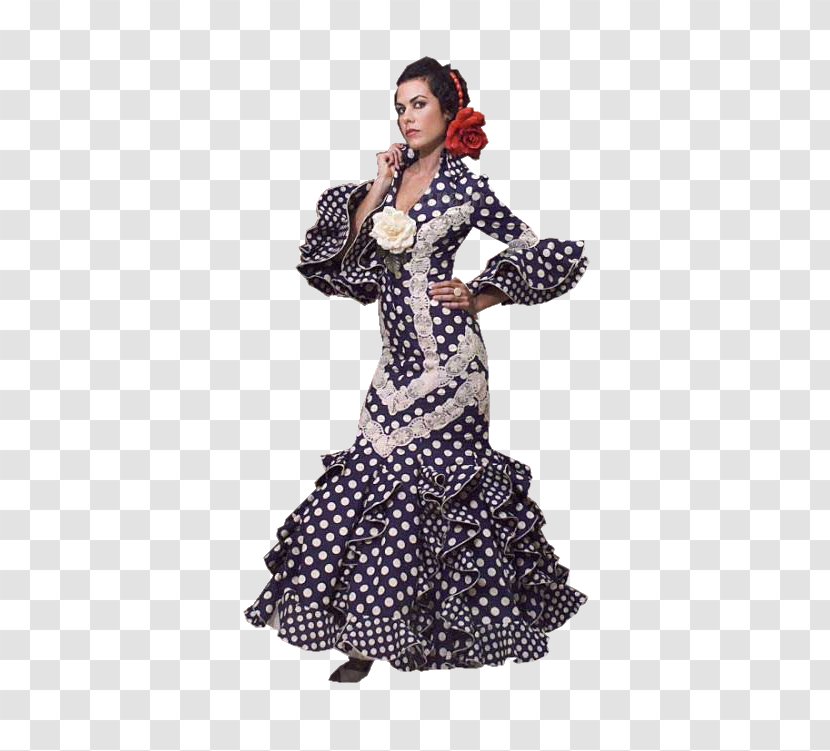 Polka Dot Dress Fashion Flamenco Costume Transparent PNG