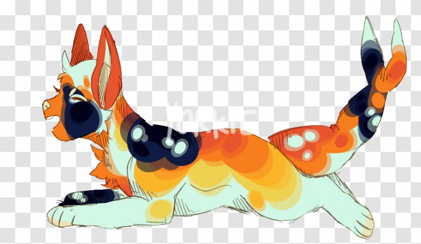 Dog Cartoon Canidae Tail Mammal - Orange Transparent PNG