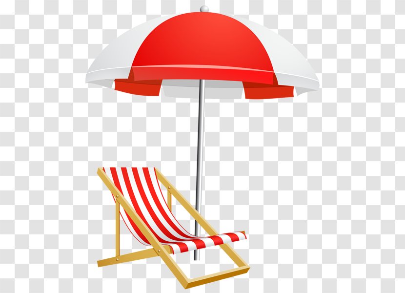 Umbrella Beach Deckchair Clip Art Transparent PNG