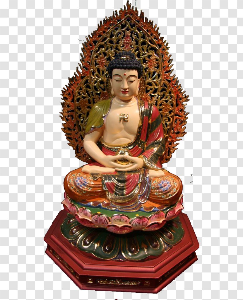 Gautama Buddha Heart Sutra Buddhahood Buddharupa Guanyin - Religion - Shakya Muni Painted Statue Transparent PNG