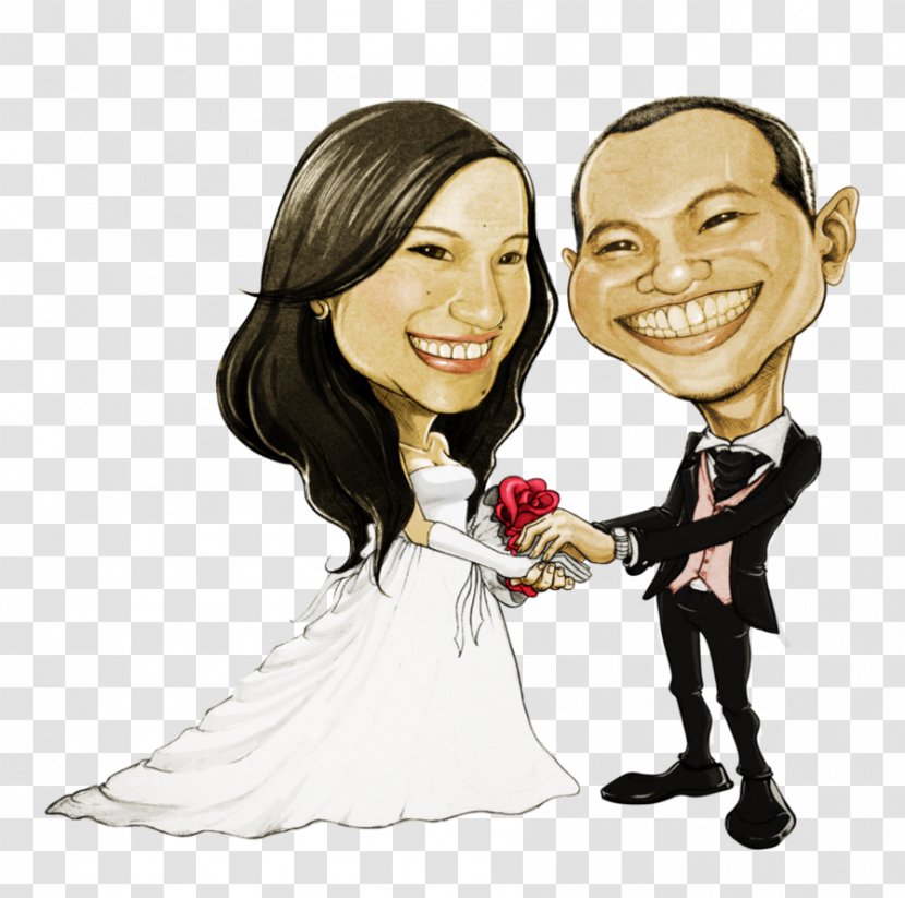 Caricature Cartoon Illustration Image Laughter - Frame - Wedding Transparent PNG