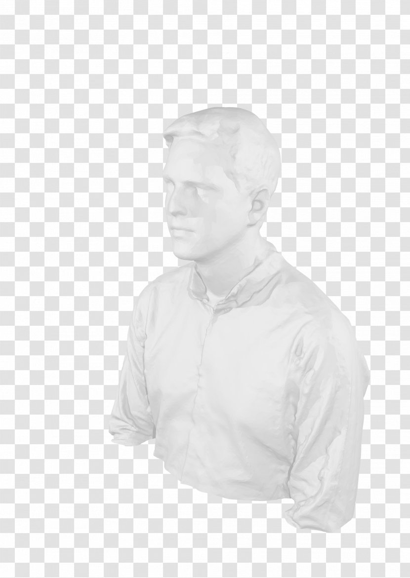 White Portrait Sleeve - Head - Monochrome Photography Transparent PNG