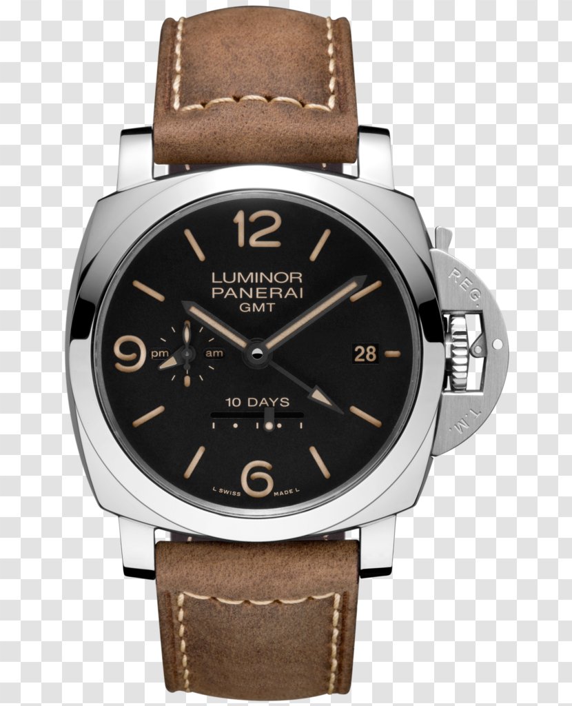 Panerai Men's Luminor Marina 1950 3 Days Watch Power Reserve Indicator Radiomir - Brown Transparent PNG