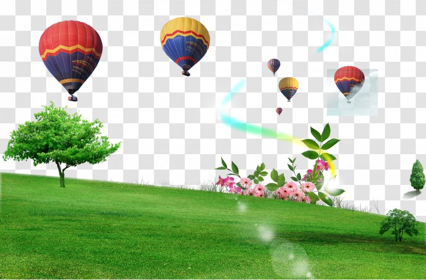 Outdoor Recreation Landscape Download - Grass Balloon Transparent PNG