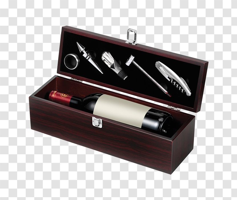 Wine Gift Promotional Merchandise Corkscrew Bottle - Wood Tool Box Transparent PNG