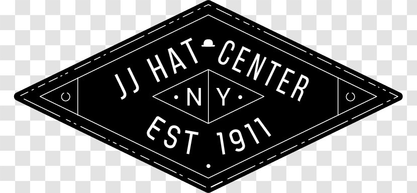 J.J. Hat Center Logo Borsalino Fedora - Black And White - Continental Crown Material Transparent PNG