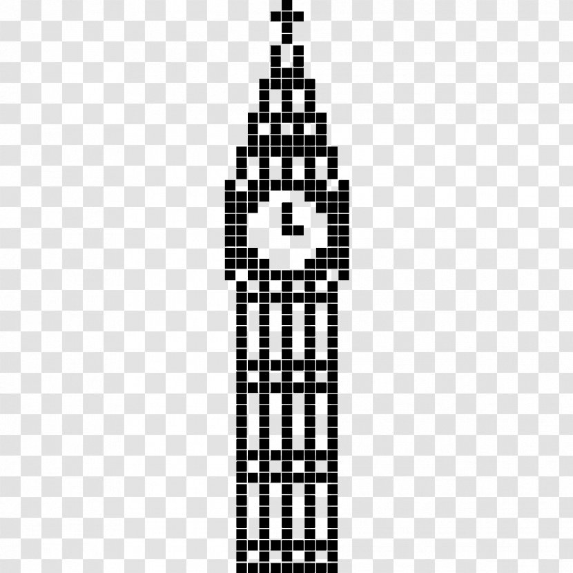 Big Ben Bead Embroidery Cross-stitch Pattern - Pixel Art Transparent PNG