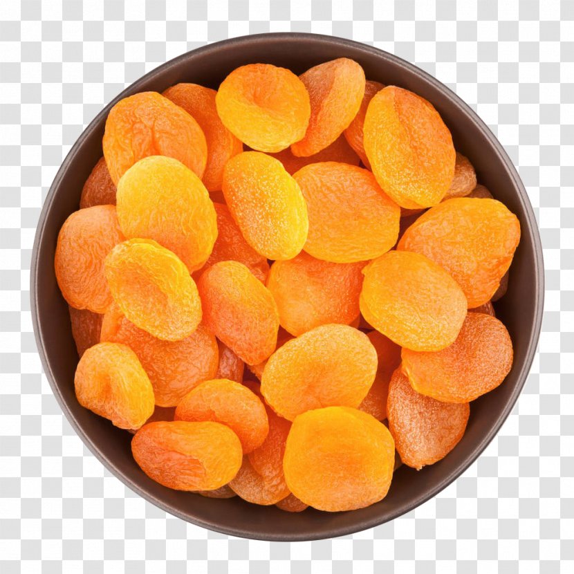 Dried Apricot Fruit Food Bowl - Yellow Dry Transparent PNG