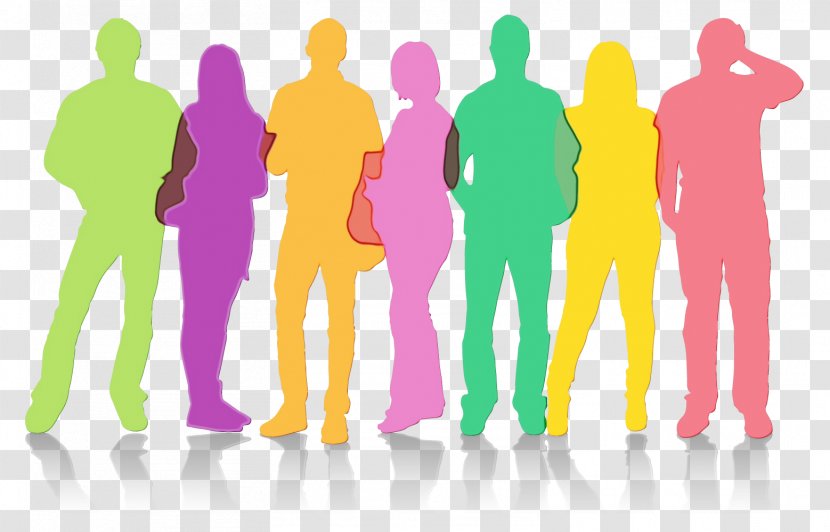 Group Of People Background - Social - Silhouette Standing Transparent PNG