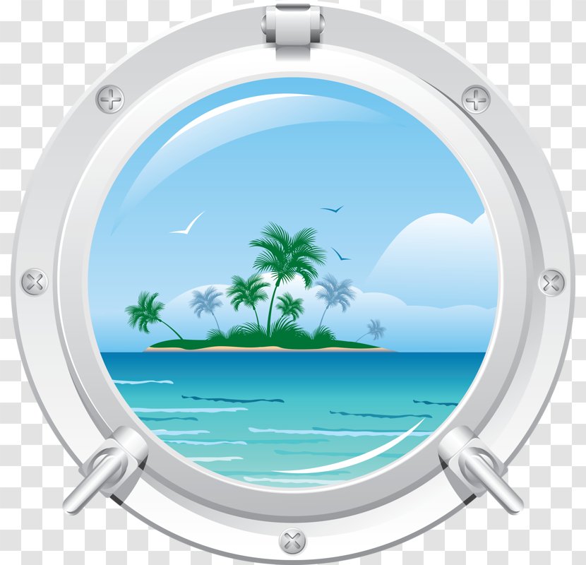 Porthole Royalty-free Stock Photography Clip Art - Water - The Scenery Outside Window Transparent PNG
