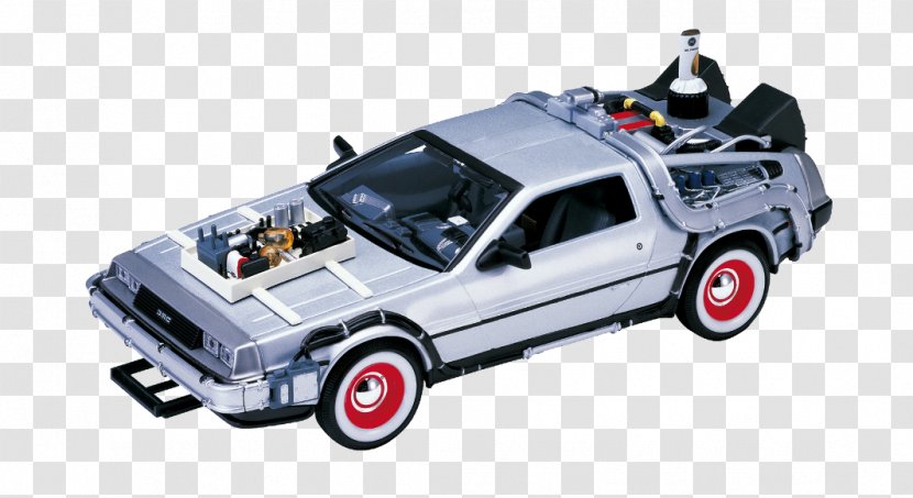 Dr. Emmett Brown DeLorean Time Machine Back To The Future Die-cast Toy Welly - Truck Bed Part - Delorean Transparent PNG