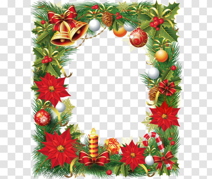 Christmas Husband Wish Greeting Valentine's Day - Valentine S - Poinsettia Border Cliparts Transparent PNG