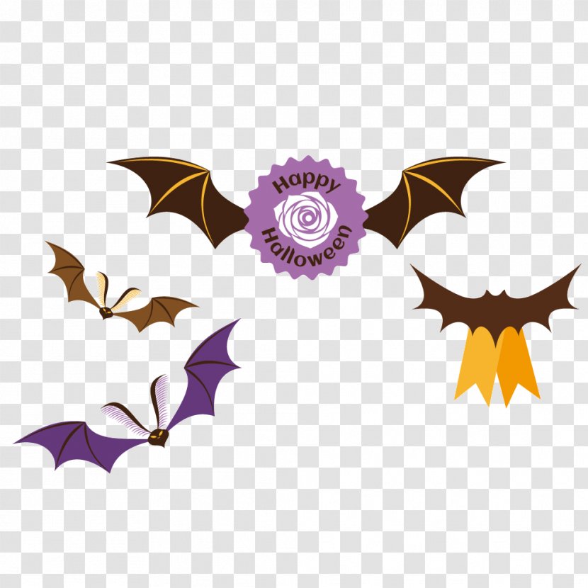 Bat Halloween Clip Art - Wing Transparent PNG