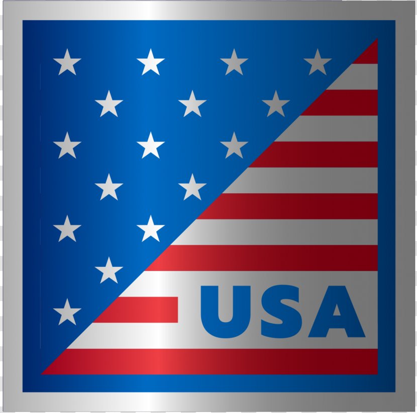 Flag Of The United States Angle Line Font - Electric Blue Transparent PNG