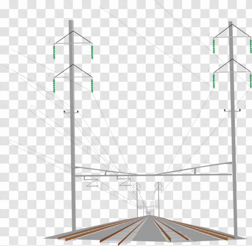 Overhead Power Line Public Utility Angle - High Speed ​​rail Transparent PNG