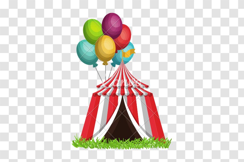 Party Hat Toy Balloon Christmas Ornament - Circus Tent Transparent PNG