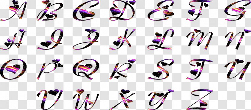 Body Jewellery Eyebrow Font - Magenta - Alphabet Collection Transparent PNG