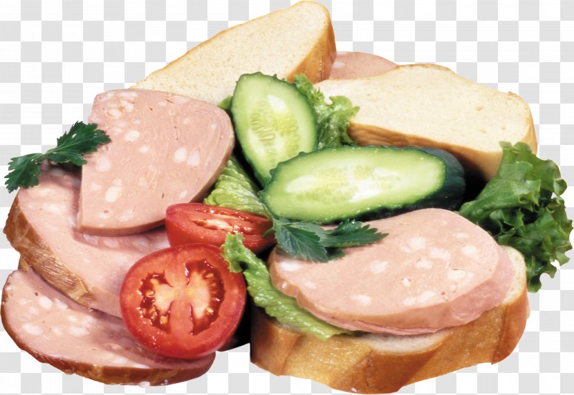 Butterbrot Ham Sausage Sandwich Vegetable Food Transparent PNG