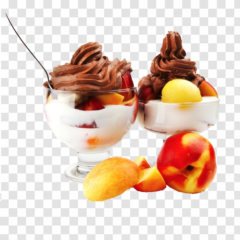 Fried Ice Cream Frozen Yogurt Fruit - Dessert Transparent PNG