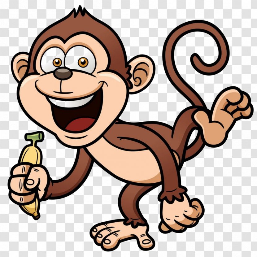 Cartoon Monkey Clip Art - Photography - Banana Transparent PNG