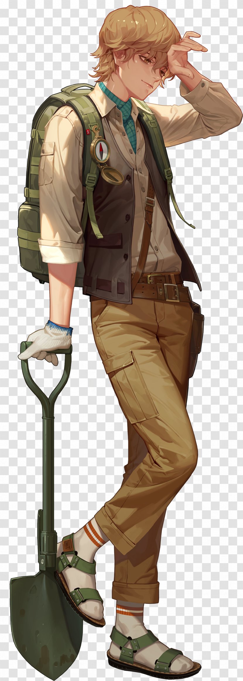 Black Survival Character Game Drawing Art - Archaeologist Transparent PNG