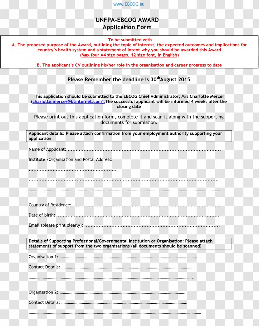 Turkish Society Of Obstetrics And Gynecology Gynaecology Letter Document - Forms Transparent PNG