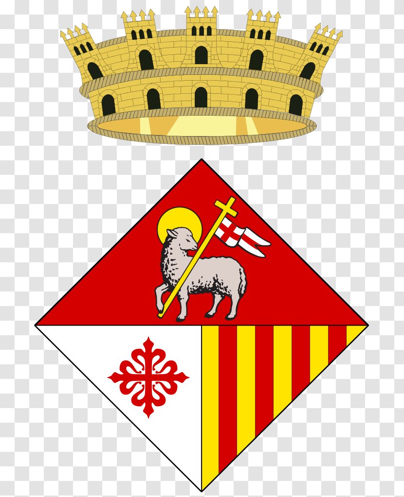 Castellar Del Vallès Escutcheon Coat Of Arms Cretas - Yellow - Crete Transparent PNG