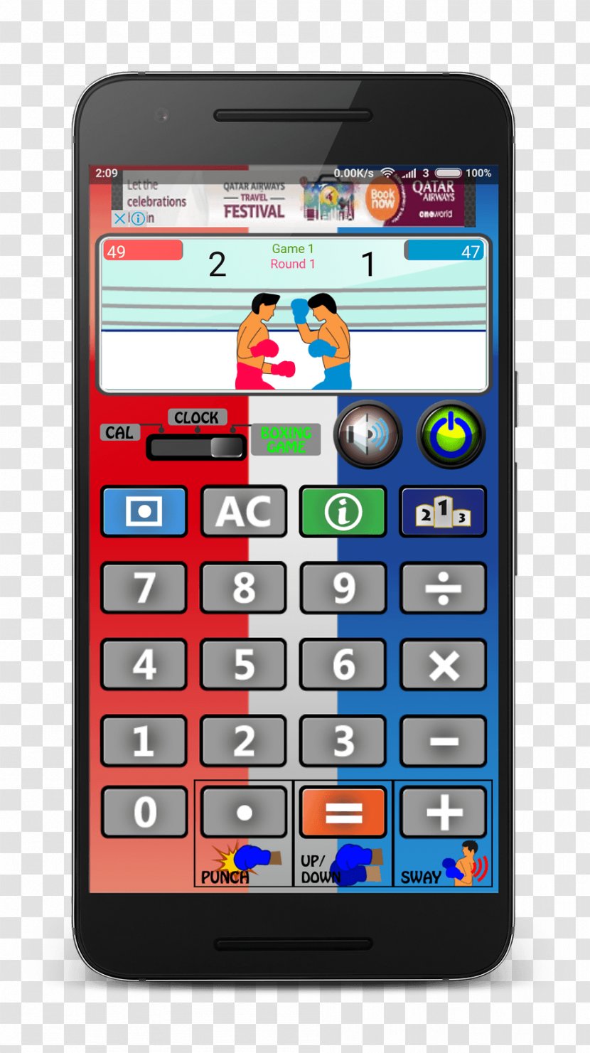 Feature Phone Smartphone Handheld Devices Numeric Keypads Calculator - Telephony - Boxing Player Transparent PNG