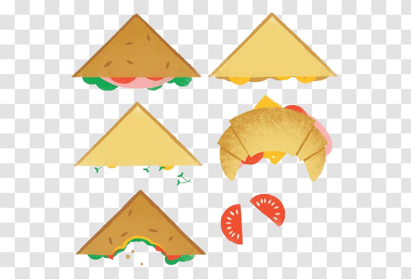 Croissant Sandwich Gyu-Kaku Food Illustration Transparent PNG