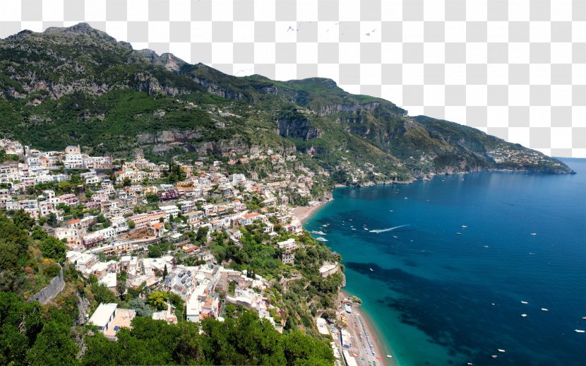 Mount Vesuvius Positano Ravello Sorrento Pompei - Italy - Two Italian Town Of Transparent PNG