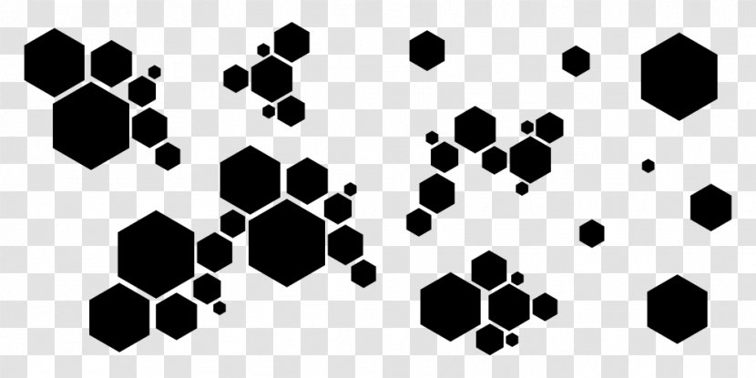 Hexagon Geometry Pattern - Black Transparent PNG