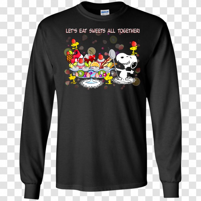 Long-sleeved T-shirt Hoodie Clothing - Outerwear - Snoopy Eat Transparent PNG