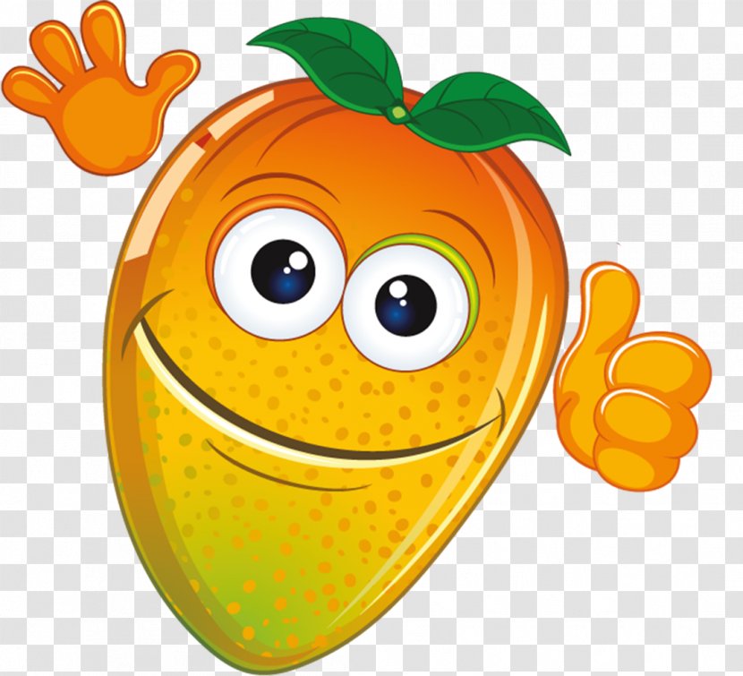 Cartoon Smile Cuteness - Food - Smiling Mango Transparent PNG