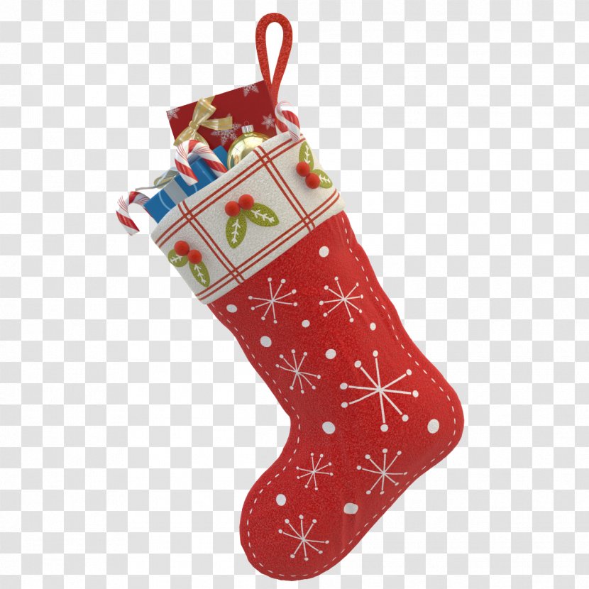 Santa Claus Christmas Stocking Gift Ornament - Photos Transparent PNG