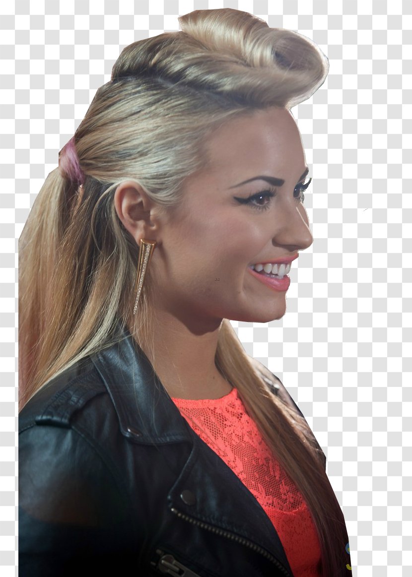 Demi Lovato Blond Long Hair Hairstyle Coloring Transparent PNG