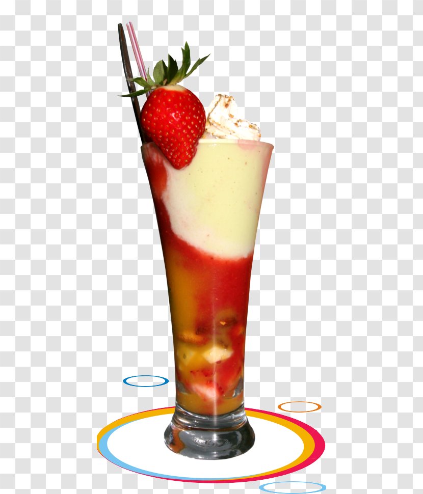 Sundae Strawberry Juice Cocktail Non-alcoholic Drink Transparent PNG