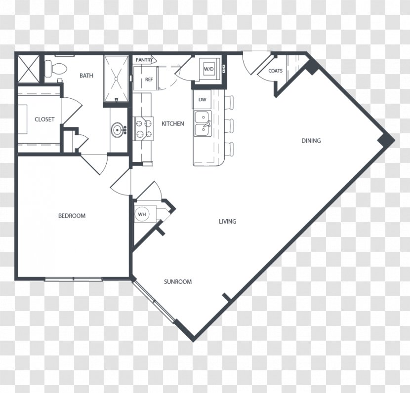 3D Floor Plan Asheville Exchange Apartment Homes - Diagram - Renting Transparent PNG