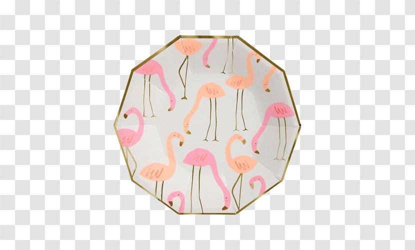 Cloth Napkins Plate Paper Tableware - Party - Flamingo Transparent PNG