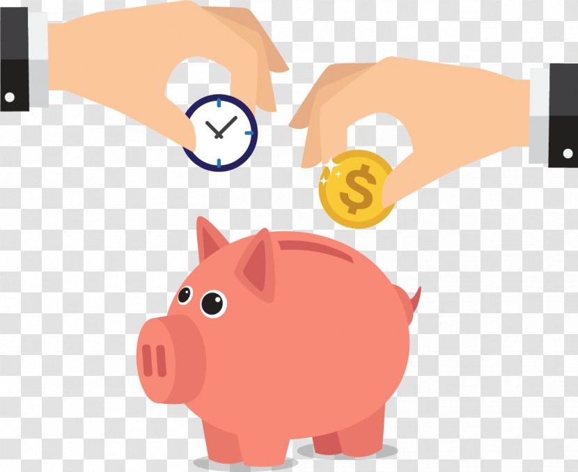 Piggy Bank Saving Money - Coin - Pink Banks Transparent PNG